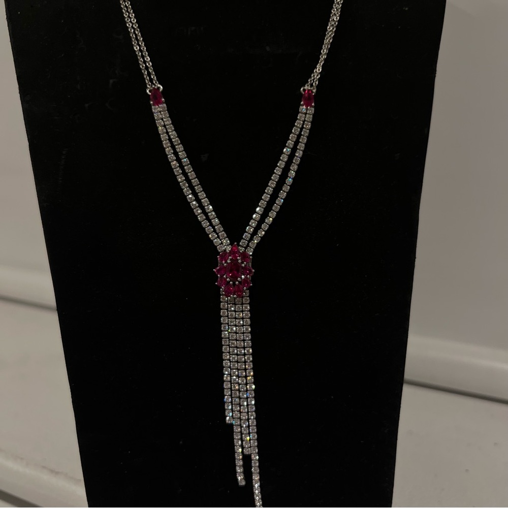 New Ruby Statement Cocktail Necklaces - image 2